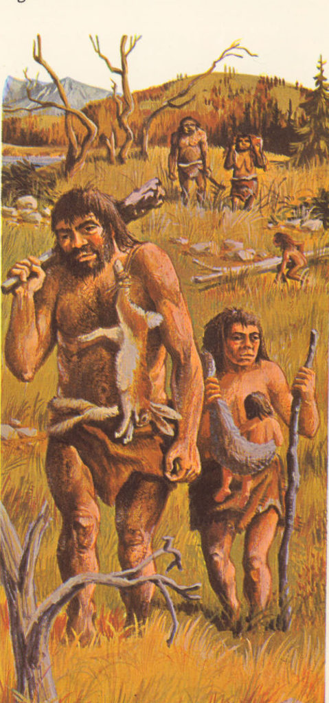 early man fashions weapons and tools