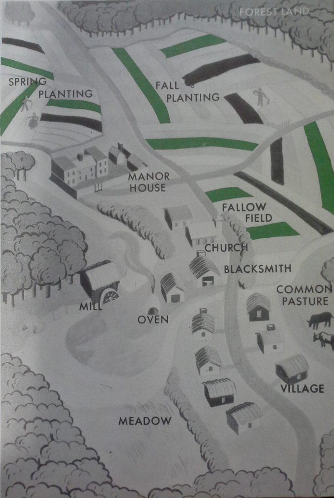 medieval manor layout labeled