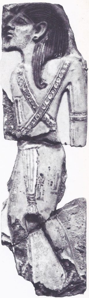 An Asiatic prisoner, Pharaoh Ramses II, a tile in the palace of the Pharaoh Ramses II at Tell el Yahudijah, in the Nile delta. 