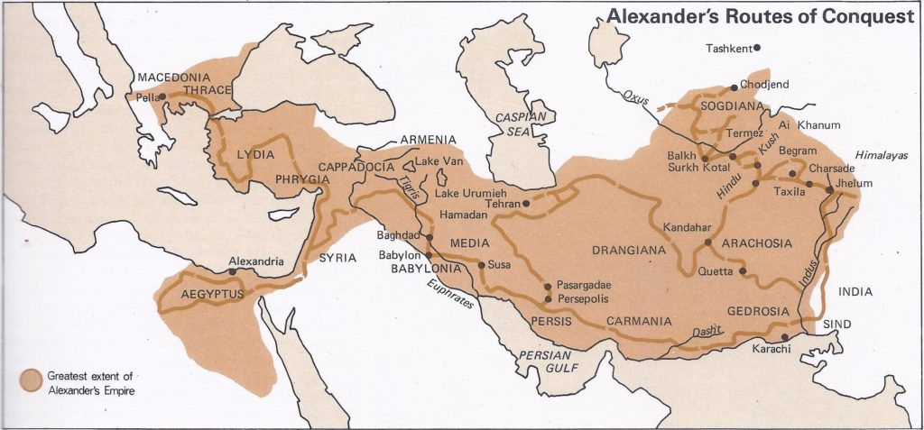 Alexander's routes of conquests
