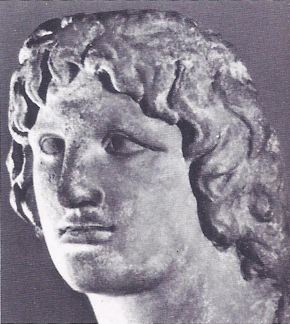 Bust of Alexander the Great as a young man; probably an idealized representation.