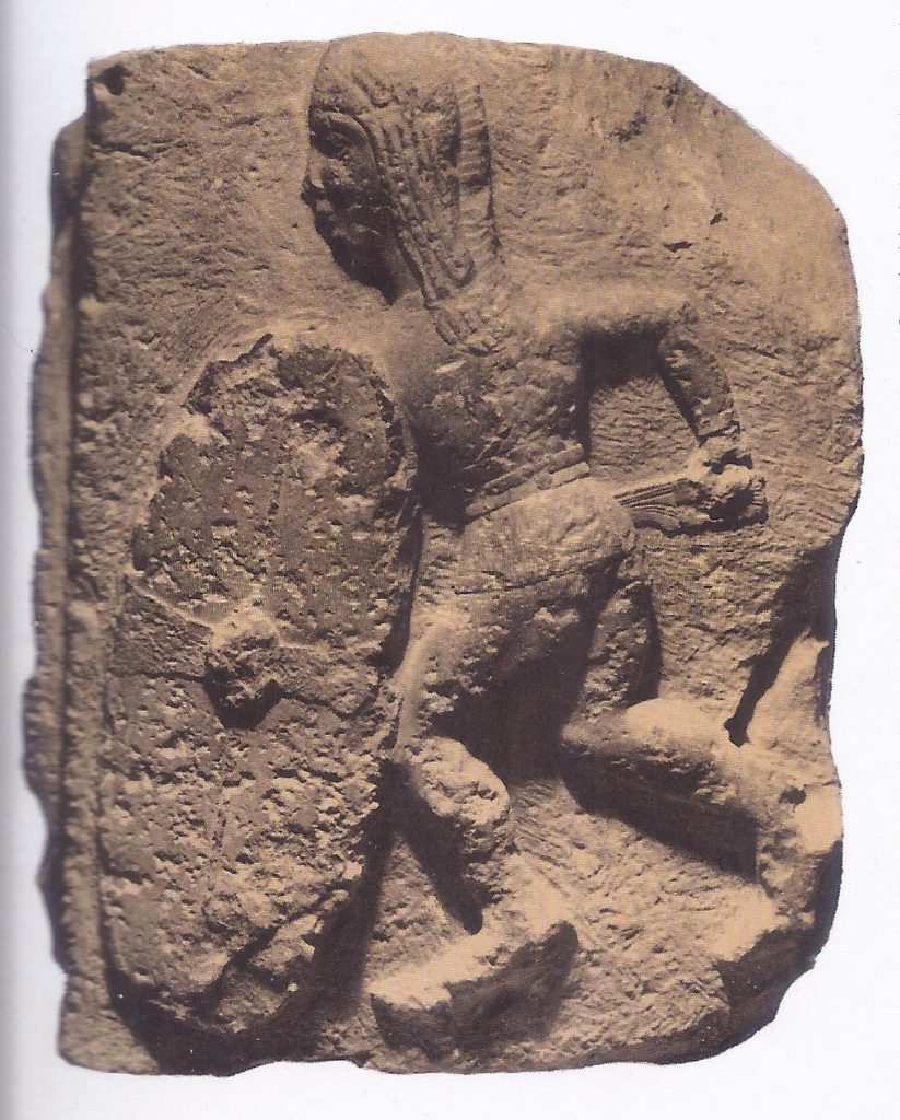 Iberian warrior from a sandstone image found at Ossuna. Hannibal's army included many Iberians, recruited from Andalusia, which his father Hamilcar had subdued a few years before the invasion of Italy.